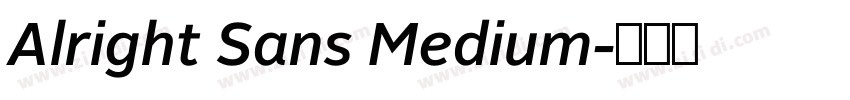 Alright Sans Medium字体转换